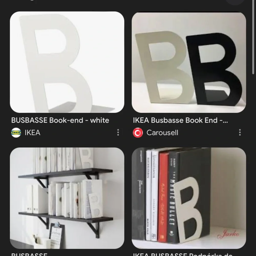 IKEA book end “B”